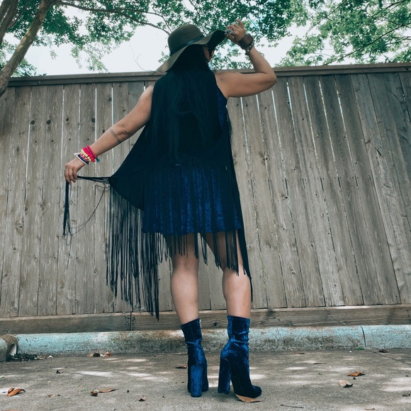 Nom de Plume Jackets & Blazers - Black Fringe Vest